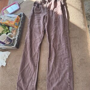 Abrand Women's Tan Straight Leg Jeans